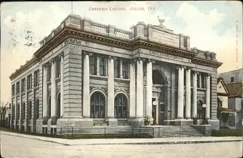 Dallas Texas Carnegie Library Kat. Dallas