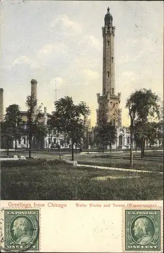 Chicago Illinois Water Works Tower Kat. Chicago