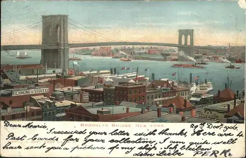 New York City Brooklyn Bridge / New York /
