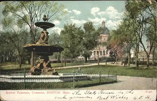 Boston Massachusetts Brewer Fountain Kat. Boston