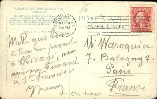 Chicago Illinois Railway Exchange Building Kat. Chicago