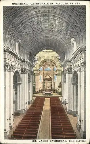 wz66971 Montreal Quebec Cathedrale St. Jaques Kategorie. Montreal Alte Ansichtskarten