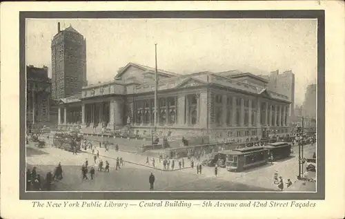 New York City Public Library Strassenbahn / New York /