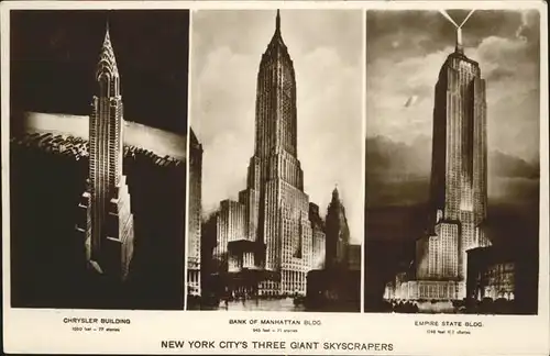 New York City Three Giant Skyscrapers / New York /