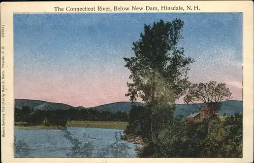 Hinsdale New Hampshire Connecticut River New Dam Lunakarte Kat. Hinsdale