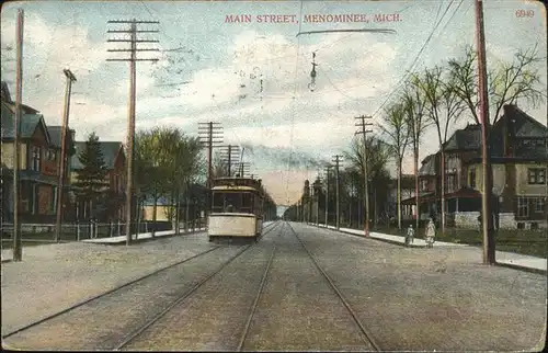 Menominee Main Street Strassenbahn Kat. Menominee