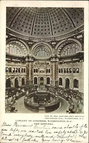 Washington DC Library of Congress    The Rotunda Kat. Washington