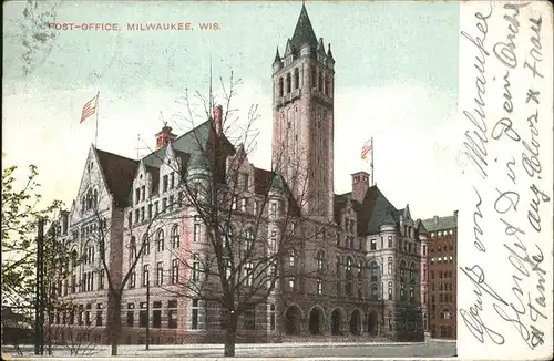 Milwaukee Wisconsin Post Office Kat. Milwaukee