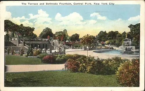 New York City The Terrace and Bethesda Fountain Central Park NY / New York /