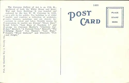 Washington DC Corcoran Art Gallery Kat. Washington