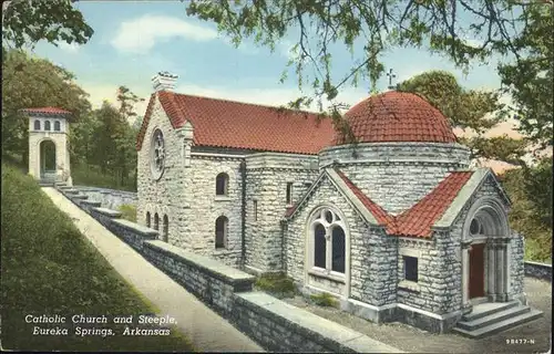 Eureka Springs Catholic Church and Steeple Kat. Eureka Springs