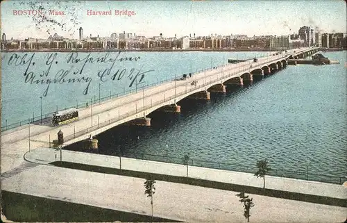 Boston Massachusetts Havard Bridge   Feldpost Kat. Boston