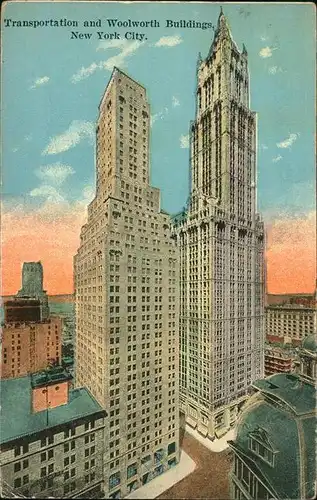 New York City Transportation and Woolworth Buildings / New York /