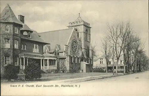 Plainfield New Jersey Grace P E Church   East Seventh Street Kat. Plainfield