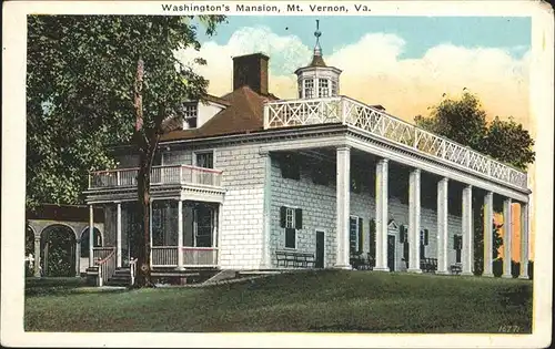 Mount Vernon Virginia Wahingtons Mansion Kat. Mount Vernon