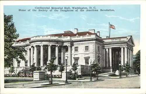 Washington DC Continental Memory Hall Kat. Washington