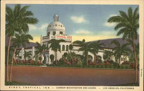 Los Angeles California Kings Tropical Inn   Corner Washington and Adams Kat. Los Angeles