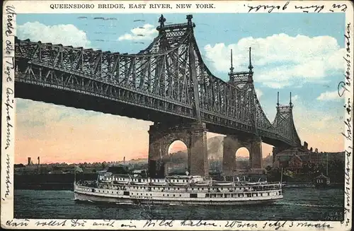 New York City Queensboro Bridge East River / New York /