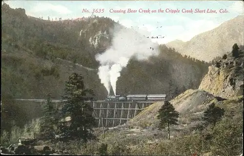 Colorado City Colorado Crossing Bear Creek on the Cripple Creek Short Line Kat. Colorado City