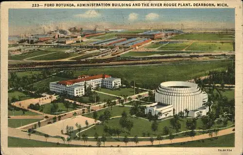 Dearborn Michigan Ford Rotunda Administration Bldg and the River Rouge Plant Kat. Dearborn
