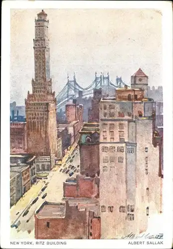 New York City Ritz Building K?nstlerkarte / New York /