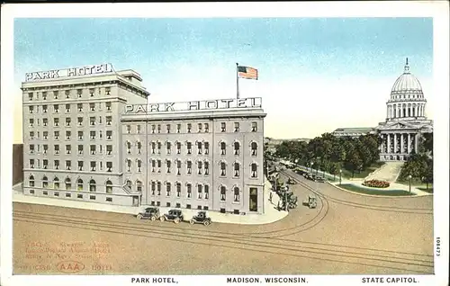 Madison Wisconsin Park Hotel and State Capitol Kat. Madison