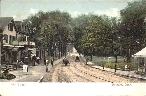 Putnam Connecticut View down Elm Street Kat. Putnam