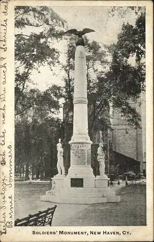 New Haven Connecticut Soldiers Monument Kat. New Haven