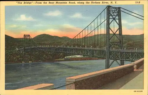 New York City Bridge from Bear Mountain Road Hudson River / New York /