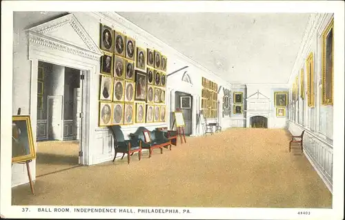 Philadelphia Pennsylvania Ball Room Independence Hall Kat. Philadelphia
