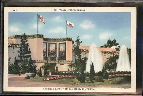 San Diego California California State Building Exposition Kat. San Diego