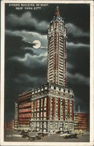 New York City Singer Building by Night / New York /