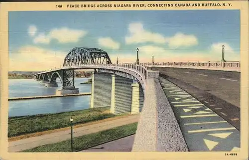 Buffalo New York Peace Bridge Niagara River Kat. Buffalo