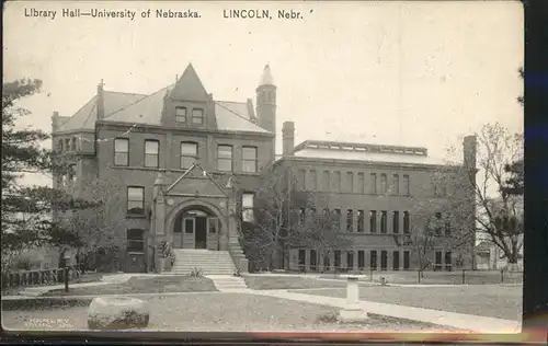 Lincoln Nebraska Library Hall University of Nebraska Kat. Lincoln
