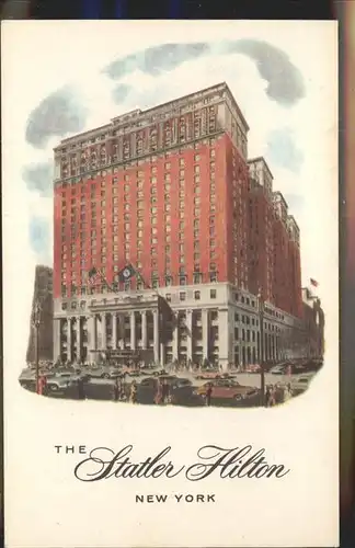 New York City Statler Hilton Hotel Autos / New York /