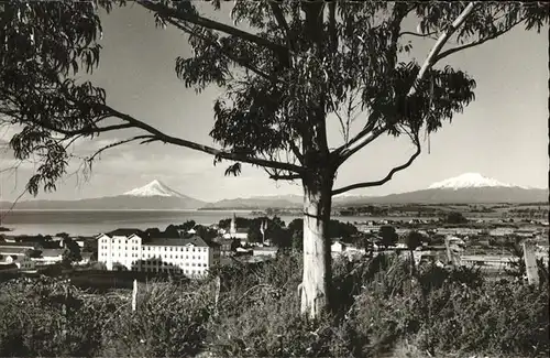 Puerto Varas Vista parcial Volcanes Osorno y Calbuco Kat. Puerto Varas