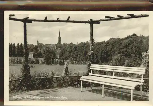 wz77691 Loebau Sachsen Anlagen am Loebauer Berg Kategorie. Loebau Alte Ansichtskarten