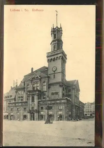 wz78011 Loebau Sachsen Rathaus Kategorie. Loebau Alte Ansichtskarten