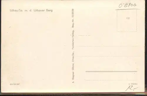 wz78020 Loebau Sachsen mit Loebauer Berg Kategorie. Loebau Alte Ansichtskarten