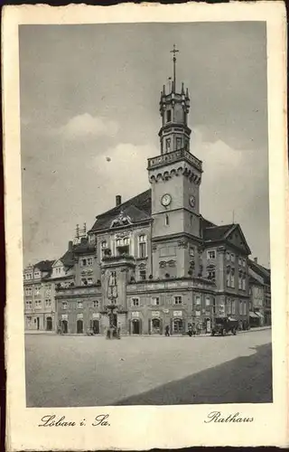 wz78104 Loebau Sachsen Rathaus Kategorie. Loebau Alte Ansichtskarten