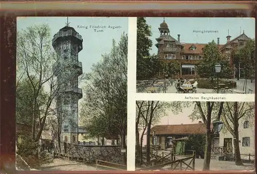 wz78117 Loebau Sachsen Koenig Friedrich August-Turm Honigbrunnen Berghaeuschen Kategorie. Loebau Alte Ansichtskarten