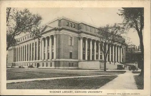 Bibliothek = Library Widener Library