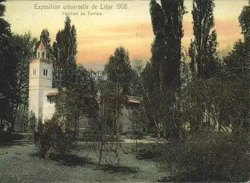Exposition Universelle Liege 1905 Pavillon de Tunisie Kat. Expositions