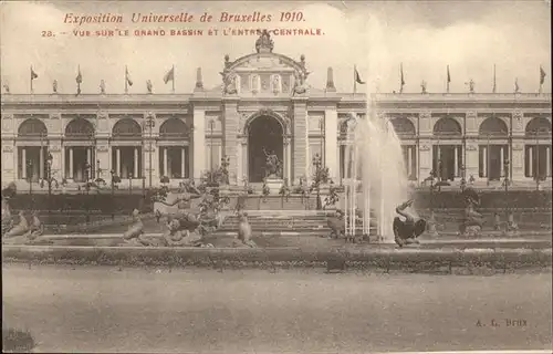 Exposition Bruxelles 1910 Springbrunnen / Expositions /