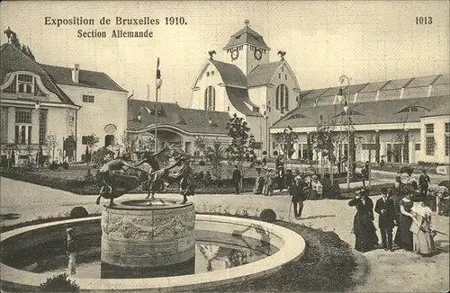 Exposition Bruxelles 1910 Section Allemande Brunnen / Expositions /