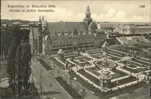 Exposition Bruxelles 1910 Pavillon et Jardins Neerlandais / Expositions /