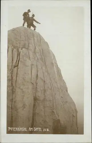 Bergsteigen Klettern Todtenkirchl am Gipfel / Sport /