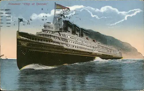 Dampfer Oceanliner Steamer City of Detroit Kat. Schiffe