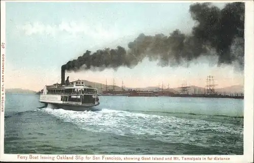 Dampfer Oceanliner Ferry Boat leaving Oakland  Kat. Schiffe