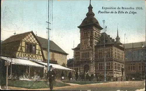 Exposition Bruxelles 1910 Pavillon Ville de Liege / Expositions /